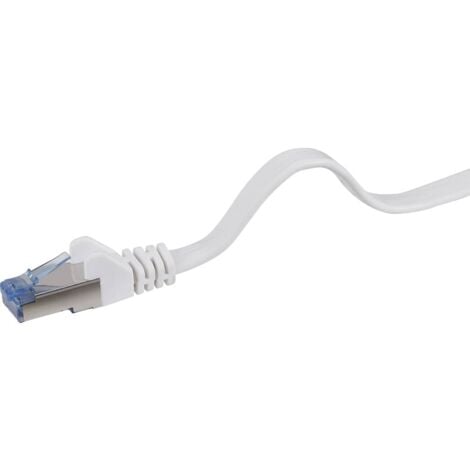 Câble réseau/ethernet Plat RJ45 LAN mâle/mâle Cat6 bleu avec blindage UTP  10 mètres - SEDEA - 913079