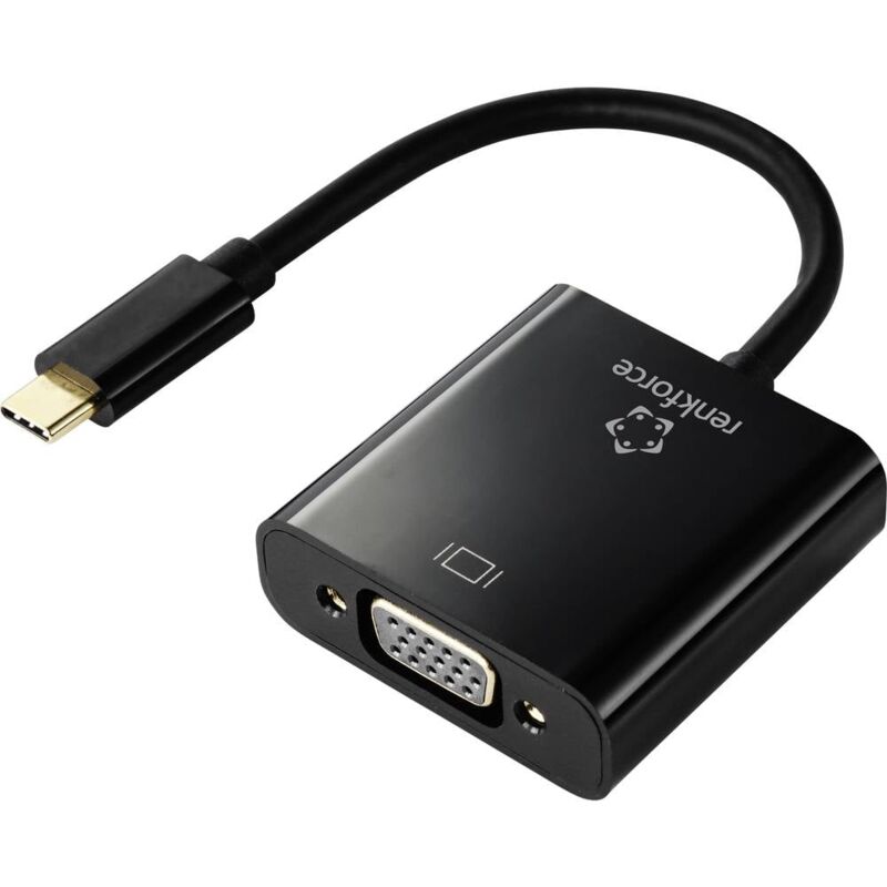 RF-4679564 usb-c® / vga Adaptateur [1x usb-c® mâle - 1x vga femelle] noir 10.00 cm - Renkforce