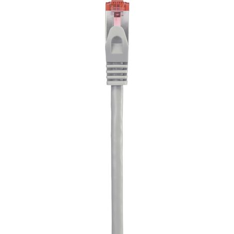 Renkforce RF-4724934 RJ45 Câble réseau, câble patch CAT 6 S/FTP 2.00 m gris avec cliquet d'encastrement, contacts dorés, ignifuge 1 pc(s) Y851842