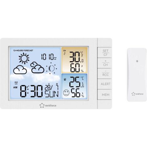 Renkforce RF-4883634 Station météo numérique Nombre de capteurs max. 3 pc(s) W196942