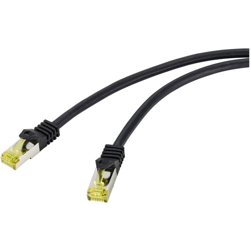 RF-4995162 RJ45 Netzwerkkabel, Patchkabel cat 6a (Rohkabel cat 7) s/ftp 3.00 m Schwarz tpe - Renkforce