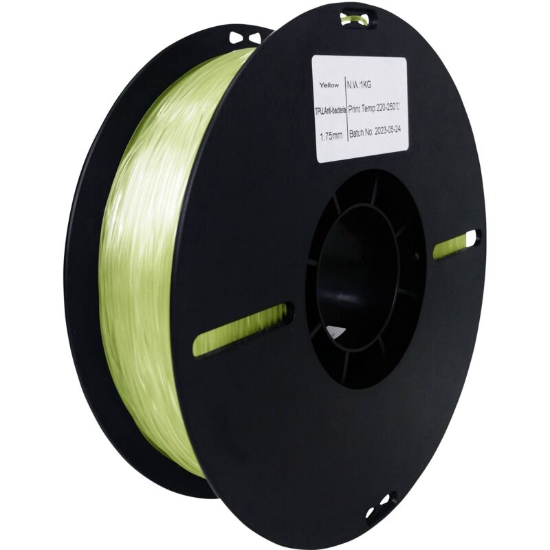 RF-5771506 Filament tpu antibactérien, flexible, résistance élevée à la traction 1.75 mm 1 kg jaune transpare - Renkforce