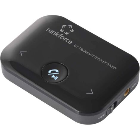 Renkforce RF-BTR-150 Trasmettitore ricevitore audio Bluetooth® Versione Bluetooth: 5.0 8 m Batteria integrata