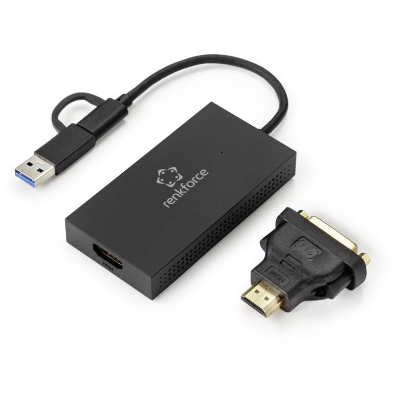StarTech.com Adaptateur / Convertisseur vidéo USB 2.0 vers VGA - Carte  graphique externe - Mâle / Femelle - 1920x1200 - adaptateur USB / VGA - USB  pour HD-15 (VGA) - Conformité TAA - 50 cm