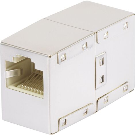 Renkforce RJ45 réseau informatique Adaptateur CAT 5e [1x RJ45 femelle - 1x RJ45 femelle] blanc Y694641