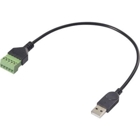Renkforce USB 2.0 Adapterkabel [1x USB 2.0 Stecker A - 1x Klemmanschluss] RF-6443966 30 cm PVC-Mante