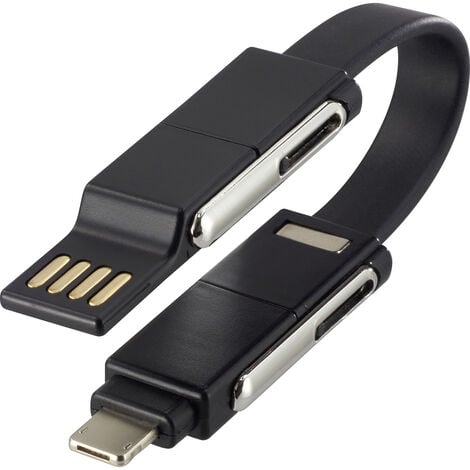 Renkforce USB Adapterkabel [1x USB 2.0 Stecker A, USB-C® Stecker - 1x Apple Lightning-Stecker, USB-C