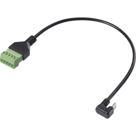 Renkforce USB-C® Adapterkabel abgewinkelt [1x USB-C® Stecker - 1x Klemmanschluss] RF-6443970 30 cm P