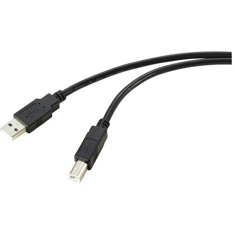 Renkforce USB-Kabel  USB 2.0 USB-A Stecker, USB-B Stecker 15.00 m Schwarz Aktiv mit Signalverstärkun