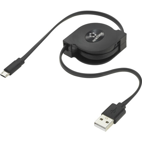 Renkforce USB-Kabel  USB 2.0 USB-A Stecker, USB-Micro-B Stecker 0.80 m Schwarz  RF-4352332
