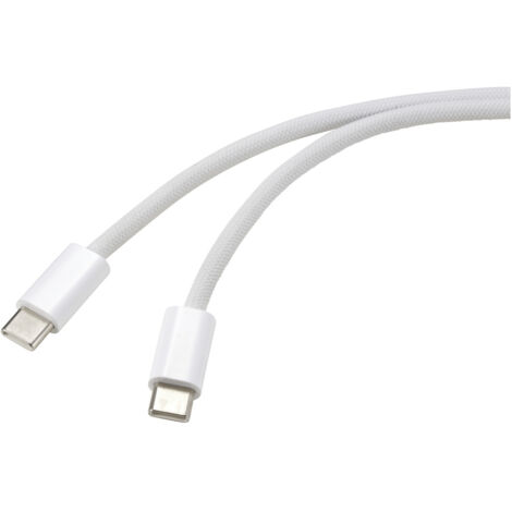 Renkforce USB-Kabel   USB-C® Stecker, USB-C® Stecker 3.00 m Weiß verdrillte Paare RF-6056884