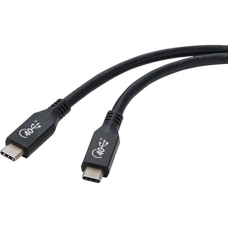 Renkforce USB-Kabel  USB4® USB-C® 0.80 m Schwarz Aluminium-Stecker RF-4870098