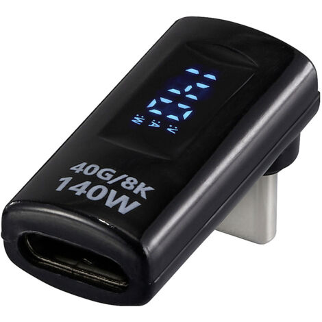 Renkforce USB4® Adapter [1x USB-C® Stecker - 1x USB-C® Buchse] USB4® L-Type Male to Female Charging