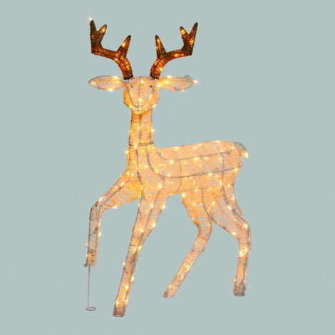 Renna 3D 85cm 160 LED decoración navideña