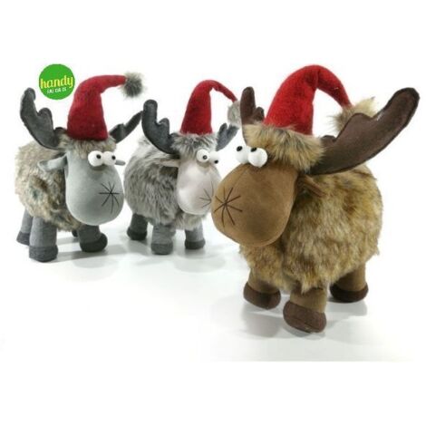 Renna con pelliccia Handy h. 42,5 cm