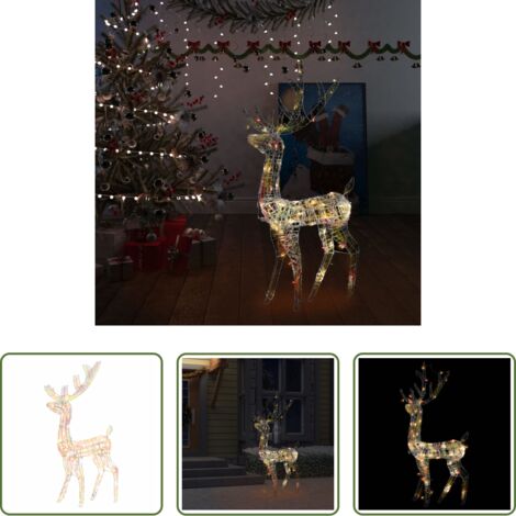 Renna -  Decorazione Natalizia Acrilico Renna 140 LED 120 cm Multicolore