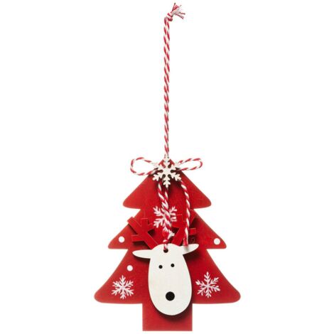 Renna di legno dell albero di natale 12 cm - Feeric lights & christmas