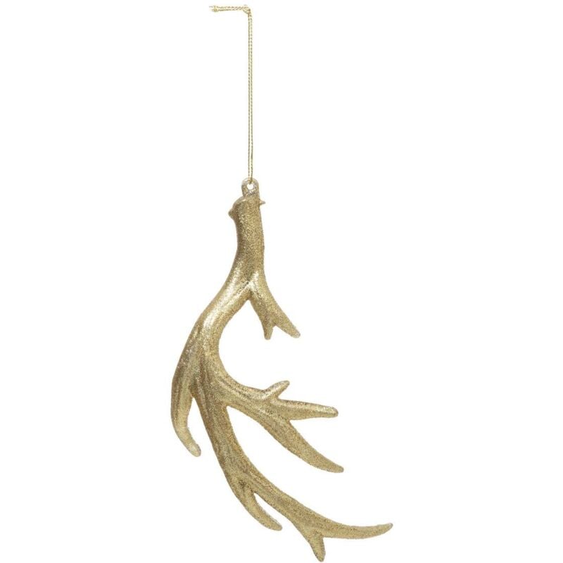 Decorazione per albero con renna in legno, oro 17 cm - Atmosphera créateur d'intérieur