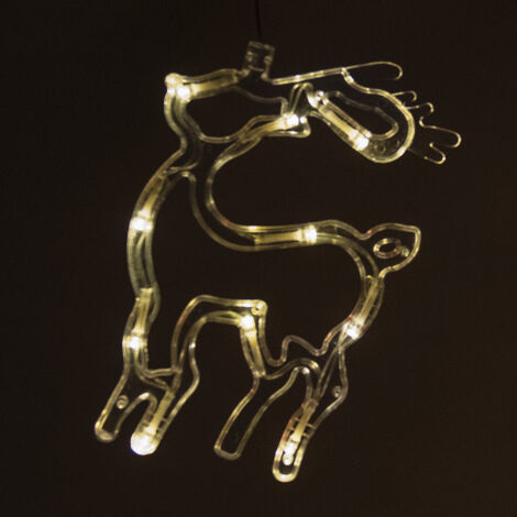 Renna luminosa a pile 10LED  18 x 13 x 1cm