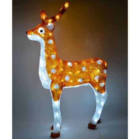 Renna luminosa natalizia 100 led da decorazioni per natale addobbi esterno casa