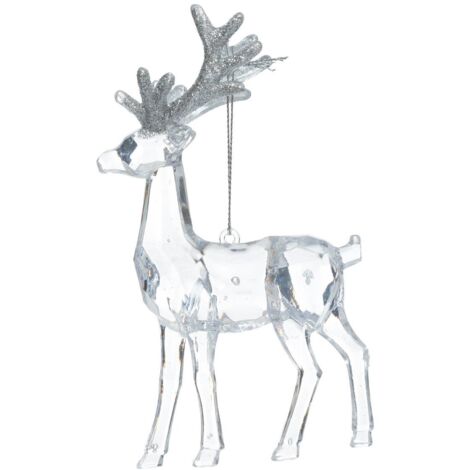 Renna sdn plast transp 14cm - Feeric lights & christmas