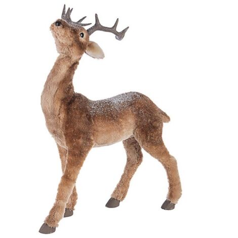 Renna "Walt" in polistirolo colore marrone per decorazione natalizia -h 100 cm