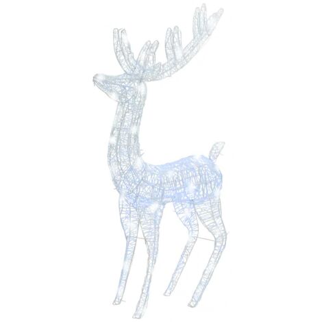 vidaXL Renne de Décoration de Noël 90LED Acrylique Ornement Jardin Multicolore