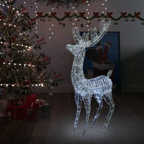 Renne de Noël XXL Acrylique 250 LED 180 cm Blanc froid