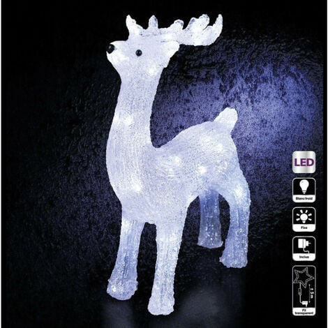 Décoration lumineuse Renne - 40 LED blanc froid - Livraison gratuite