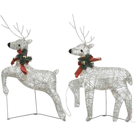 Renne di Natale 2 pz Oro 40 LED
