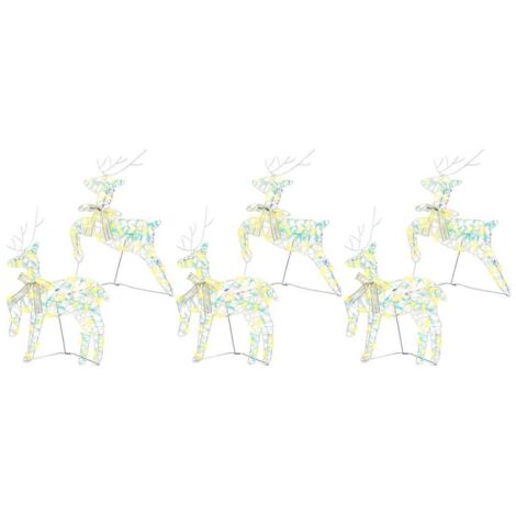 Rennes LED avec 180 LED 6 pcs Multicouleur PET