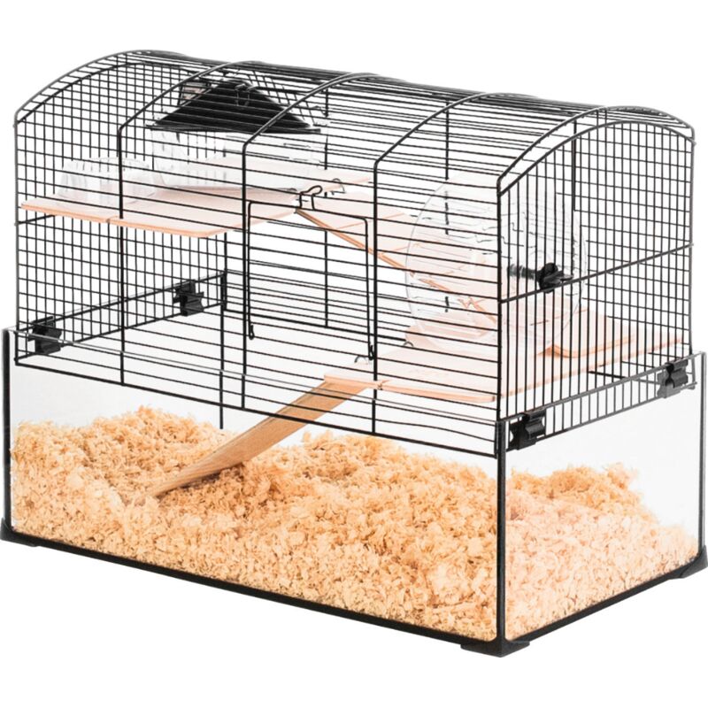 Zolux - Neo Cage - Kleine Brote, Länge 52 X Tiefe 28, 5 X Höhe 40 Cm, Farbe Schwarz