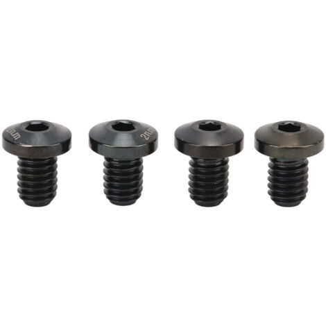 Rennrad-Bremsschrauben aus korrosionsbeständiger Titanlegierung, Präzisionsgewinde, Schwarz (4er-Set)