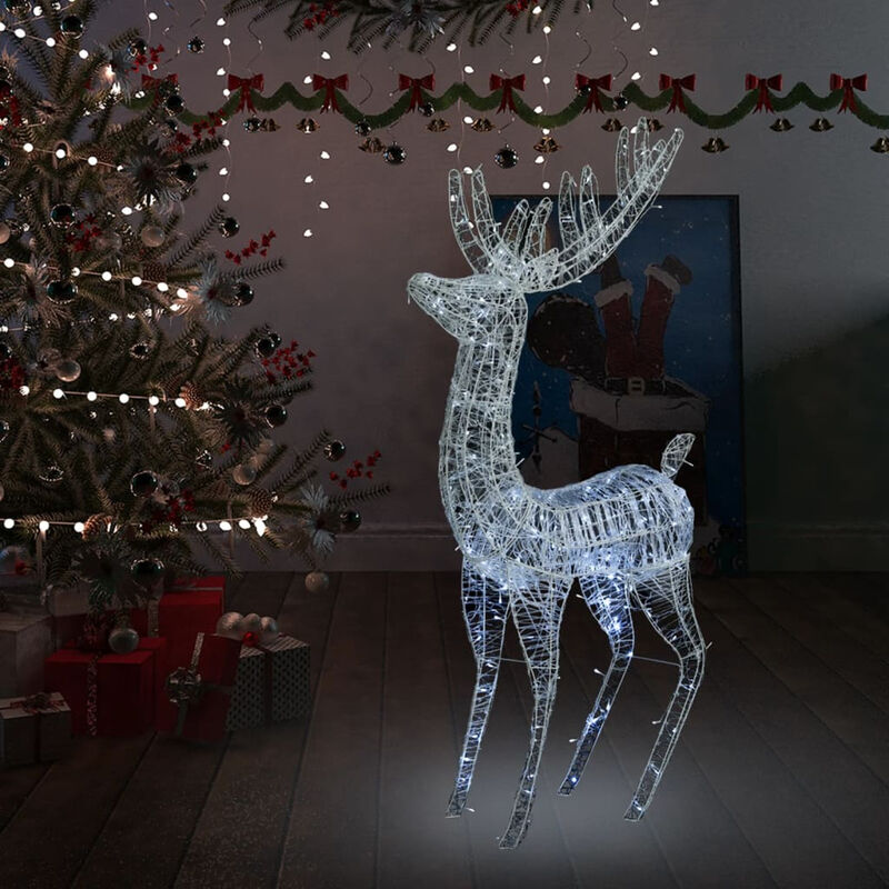 

Reno de Navidad 250 LED XXL acrilico blanco frio 180 cm