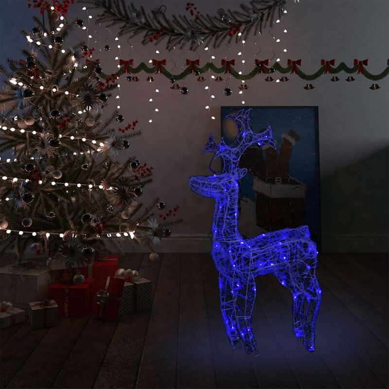 

Reno decorativo navideno 90 LED 60x16x100 cm acrilico