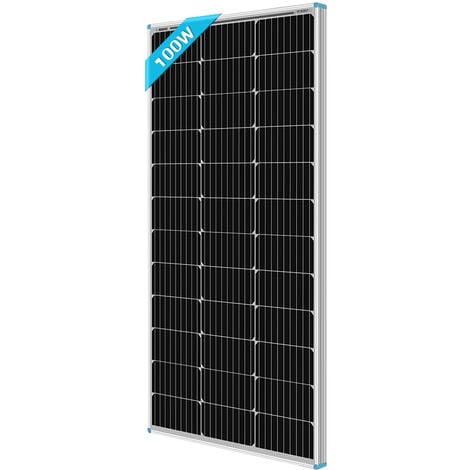 Renogy 100 Watt 12 Volt Monocrystalline Solar Panel Ideal for Off Grid PV System on Motorhome, Caravan, Camper, yacht or Boat (Compact Design)| SUMMER SALE