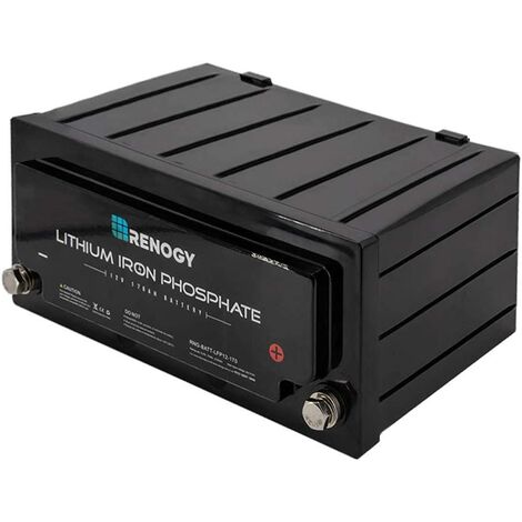 Renogy 12V 170Ah LifePO4 Lithium Iron Phosphate Battery Deep Cycle with Over 2000 Cycles for UPS, RV/Camper, Kid Scooters, Ride on Car,Emergency Radio,Burglar Alarm System