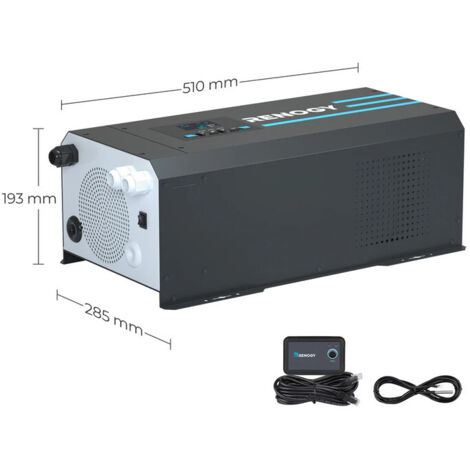 Renogy 2000W Inverter Pure Sine Wave Inverter Charger 12V DC to 120V/230V AC w/ LCD Display, for RV, Car, Off-grid Solar, Compatible with Lithium Battery