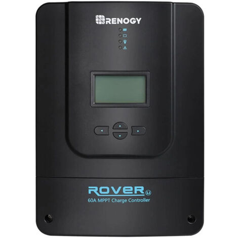 Renogy Charge Controller-Rover 60A MPPT 12V/24V/36V/48V Auto-Detect LCD Display  99.9% Efficiency for Gel/Flooded/Lithium Batteries  Dual-Peak Tracking & Modbus Support (60A 12V/24V/36V/48V)