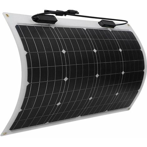 Renogy Panneau Solaire Souple 50W Module Photovoltaïque Monocristallin de Conception Flexible idéal pour charger batterie 12V, Camping-car, Caravane, Bateau