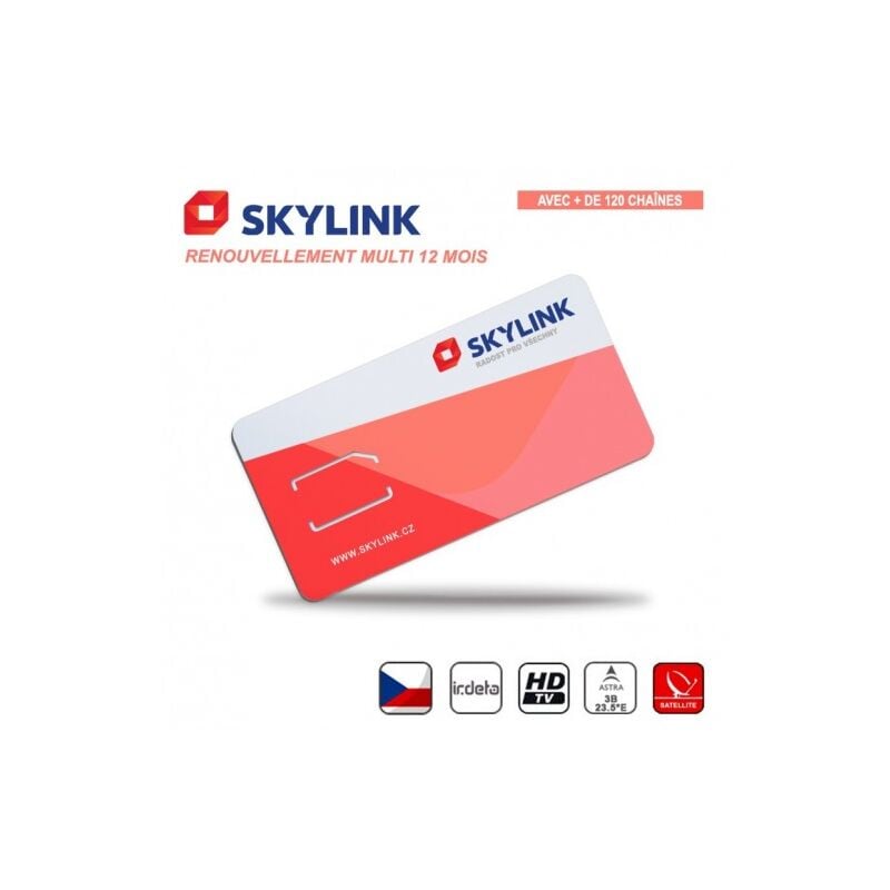 ME - Renouvelle nt Abonne nt tv Skylink Multi 12 Mois République Tchèque Czech via Sat Astra Seule nt Compatible Récepteur Irdeto