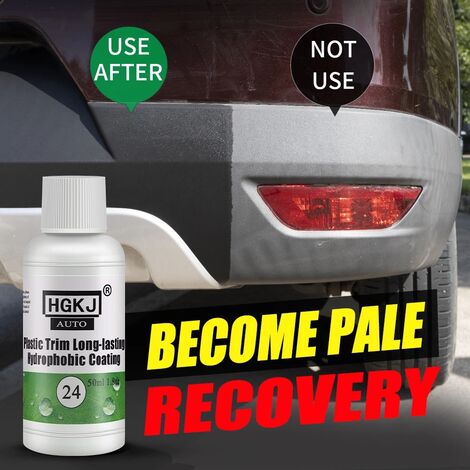 Renovador de plástico para coche, esmalte restaurador de plástico líquido hidrofóbico de larga duración, protege la cera Exterior para Auto, 50ml