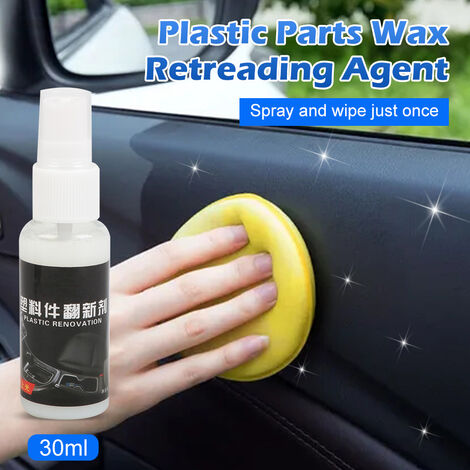 Renovador de plástico para coche, esmalte restaurador de plástico líquido hidrofóbico de larga duración, protege la cera Exterior para automóviles, 30ml,CN