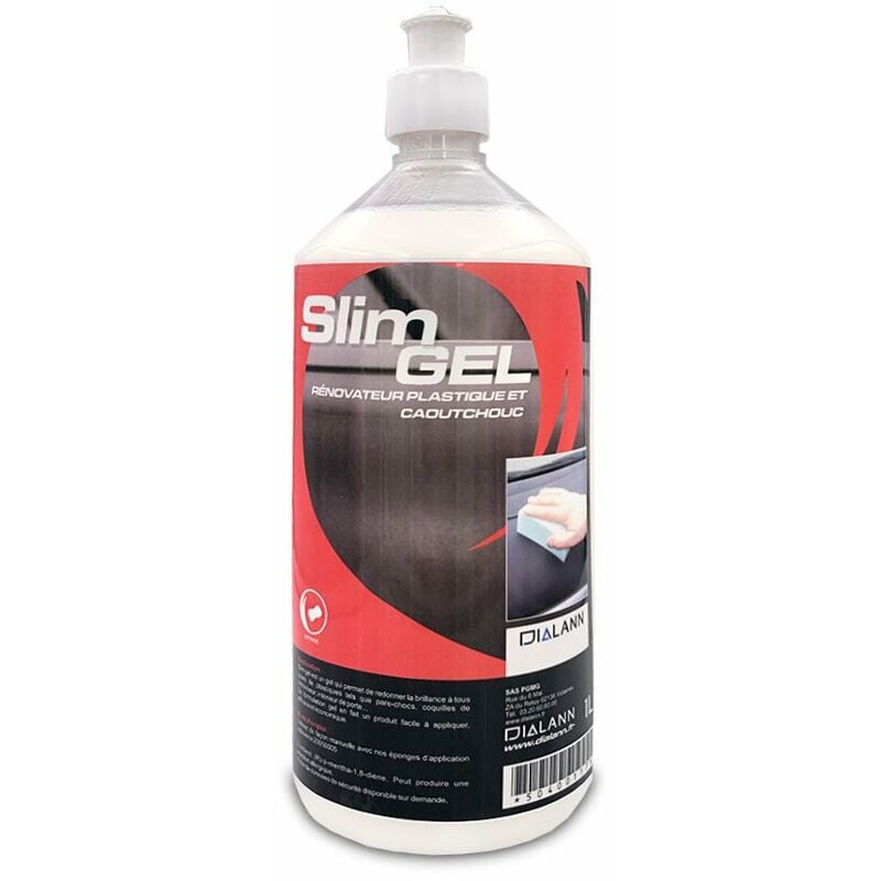 Dialann - Rénovateur plastique et caoutchouc, Slim gel 1L