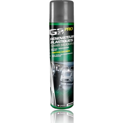 Rénovateur plastiques sans silicone satin 600 ml – Protection antistatique – Nettoie et ravive la couleur des plastiques – Pour véhicules – Gs27