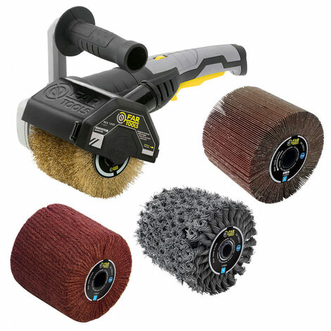 Rénovateur REX120C 1300W, avec 4 brosses (laiton, métal torsadé, fibre synthétique, lamelles) FARTOOLS