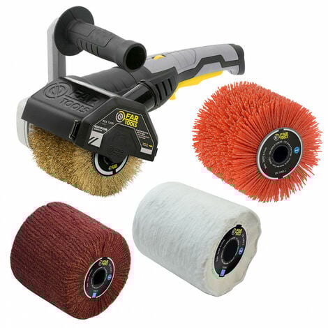 Rénovateur REX120C 1300W, avec 4 brosses (laiton, nylon abrasif, fibre synthétique, coton) FARTOOLS