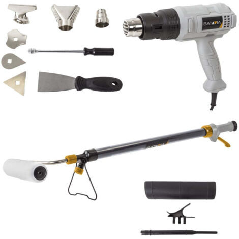 Renovierungs-Set – Heißluftpistole 1800W und Farbroller mit Zubehör
