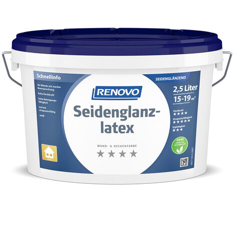 Renovo Seidenglanzlatex weiß 2,5 Ltr.