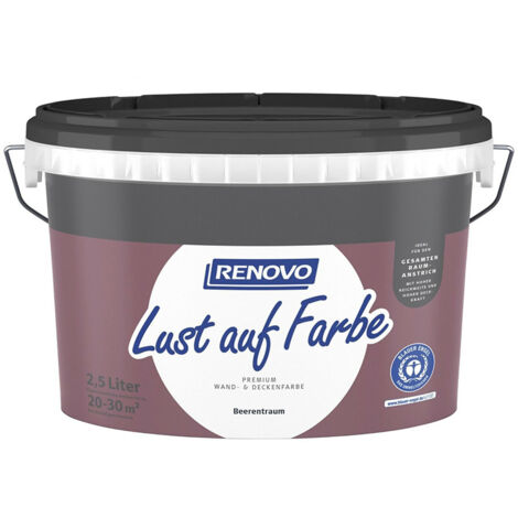 Renovo Wand-und Deckenfarbe Lust auf Farbe matt 2,5 Ltr. Beerentraum